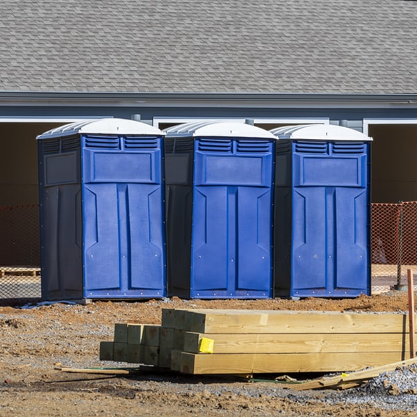 what is the expected delivery and pickup timeframe for the porta potties in Grant OK